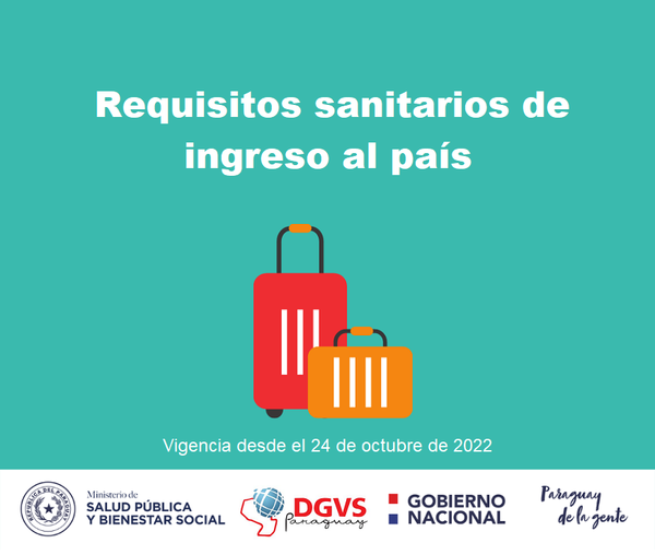 Carnet de vacunación y test ya no son necesarios para ingreso al país