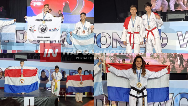 NUEVE ITAPUENSES LOGRARON 14 MEDALLAS EN MUNDIAL DE TAEKWONDO