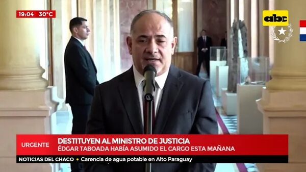Destituyen al ministro de Justicia por “homenaje” en Buen Pastor - ABC Noticias - ABC Color