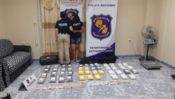 Antinarcóticos incautan 50 kilos de cocaína en Lambaré