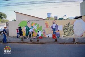 Prosigue hermoseamiento del primer barrio de Ciudad del Este - La Clave