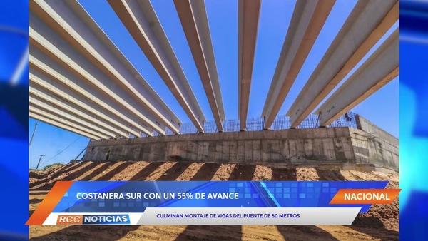 Culminó el montaje de vigas del puente de 80 metros de la Costanera Sur