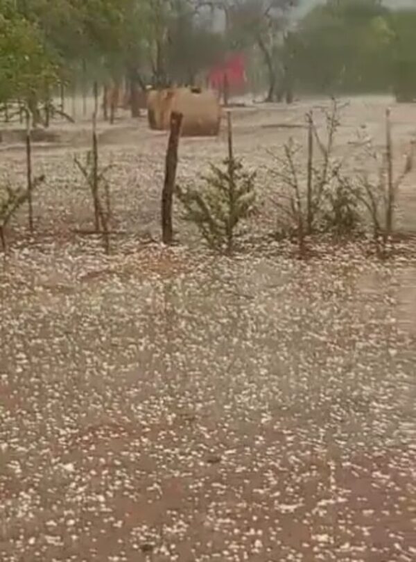 Filman insólita e intensa granizada en Boquerón - Noticias del Chaco - ABC Color