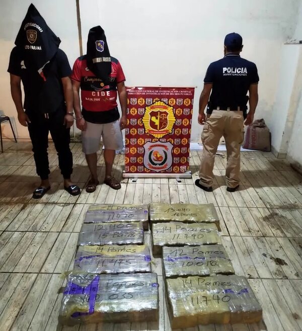 Detienen a dos hombres por transportar casi 100 kilos de marihuana - ABC en el Este - ABC Color