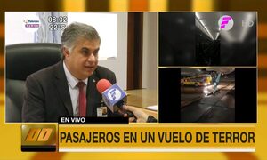 Director Douglas Cubilla: ''Fue un granizo que dejó en ese estado el avión'' | Telefuturo