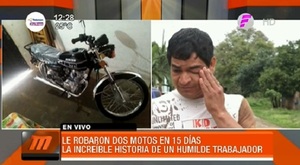 Hombre sufre robo de dos motos en 15 días y pide ayuda para seguir trabajando