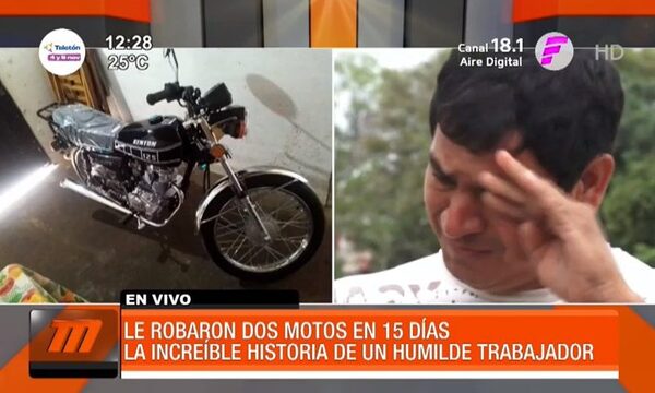 Le robaron dos motocicletas en 15 días y ahora apela a la solidaridad | Telefuturo