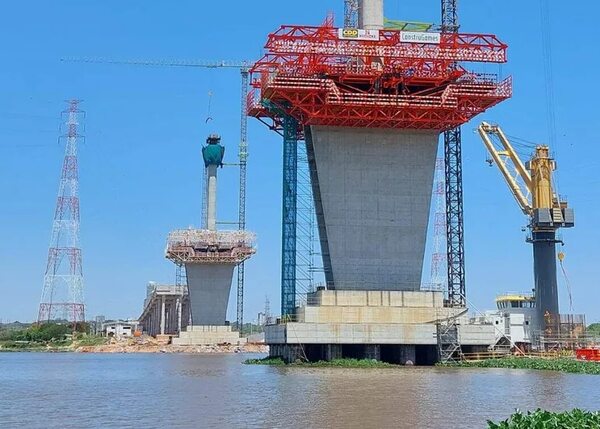 Las primeras dovelas del oneroso puente Asunción-Chaco’i ya están hormigonadas - Economía - ABC Color