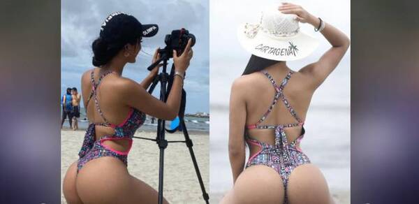 Crónica / Modelo ventiló el secreto de sus fotos hot en plena playa
