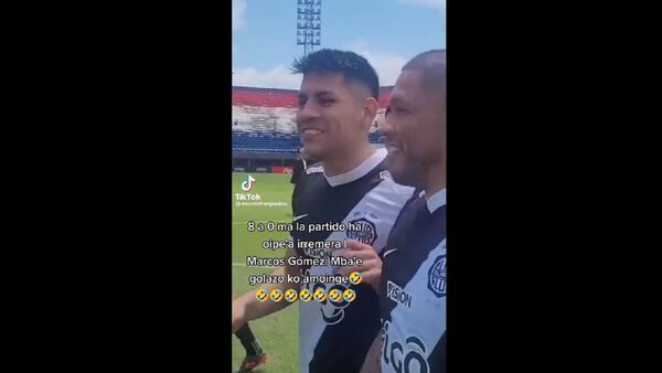 La broma a Marcos Gómez por su festejo