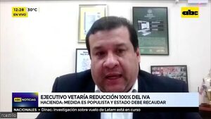 Ejecutivo vetaría reducción 100% del IVA  - ABC Noticias - ABC Color