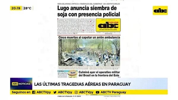 Recuento de tragedias aéreas en Paraguay - ABC Noticias - ABC Color