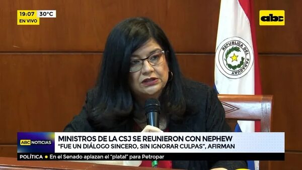 Ministros de la CSJ se reunieron con Nephew - ABC Noticias - ABC Color
