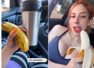 Modelo posó con una feroz banana y saltaron los mal pensados: “Es parte esencial de mi dieta”