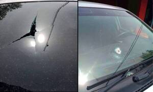 Crónica / A balazos destroza parabrisas de auto de radialista y casi hiere a un locutor