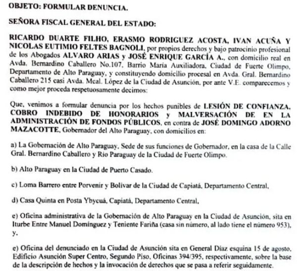 Nulo avance de la Fiscalía en caso de irregularidades en Alto Paraguay - Nacionales - ABC Color