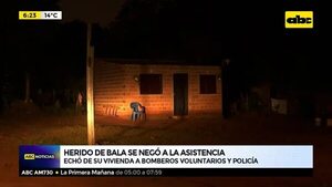 Herido de bala se negó a la asistencia  - ABC Noticias - ABC Color