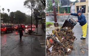 Comuna de Asunción realizar tareas de asistencia tras tormenta
