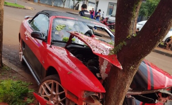 Santa Rita: Alcoholizado chocó contra un árbol