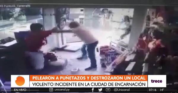 La Nación / Durante una pelea un par de hombres destrozaron una farmacia en Encarnación