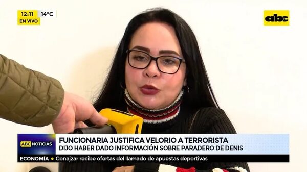 Funcionaria justifica velorio a terrorista - ABC Noticias - ABC Color