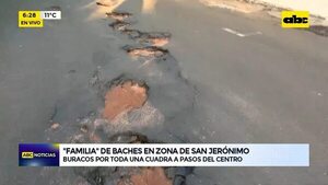 “Familia” de baches en zona de San Jerónimo   - ABC Noticias - ABC Color