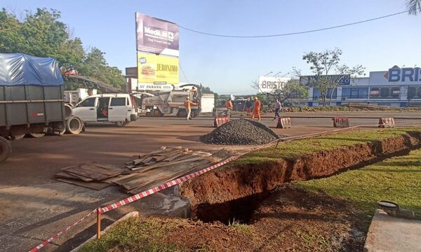 Rehacen trabajo sobre Py 02 debido a inundación tras lluvias