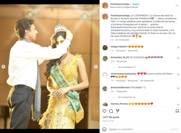 Diario HOY | Paraguaya, Fiorella Zaracho es “Reina Mundial de las Américas y el Caribe”