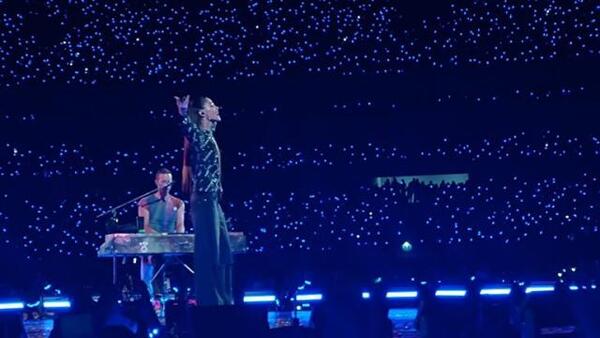 Tini sorprendió en concierto de Coldplay en Argentina