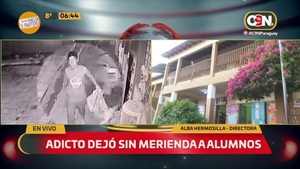 Luque: Adicto dejó sin merienda escolar a alumnos - C9N