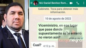 Pese a los chats, actual Ministro de Justicia niega haber recibido dato sobre Óscar Denis