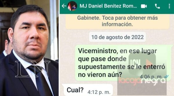 Pese a los chats, actual Ministro de Justicia niega haber recibido dato sobre Óscar Denis