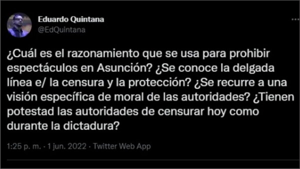 Edu Quintana, un hipocritE ofendidE - Informatepy.com