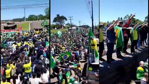 Brasil: Bolsonaristas hacen saludo nazi frente a un cuartel