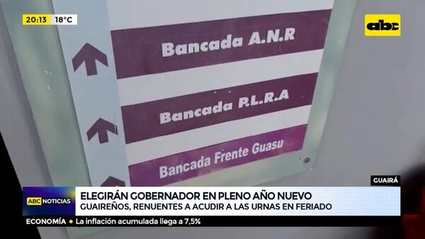 Elegirán gobernador en pleno año nuevo - ABC Noticias - ABC Color
