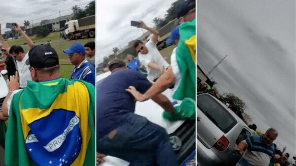 Diario HOY | VIDEO| Coche atropella a gran velocidad a bolsonaristas que bloqueaban una autopista