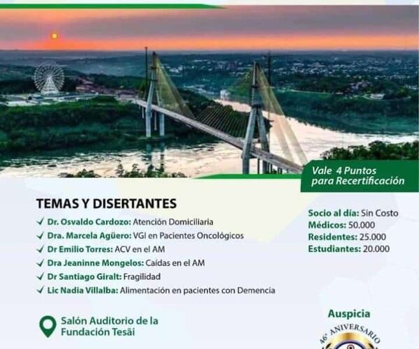 Jornada de Geriatría se realizará el sábado en CDE