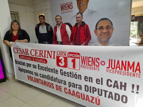 Cerini recibe el respaldo de pobladores de Caaguazú