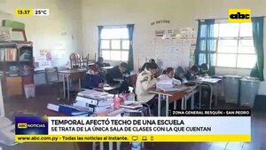 Temporal afectó techo de una escuela - ABC Noticias - ABC Color
