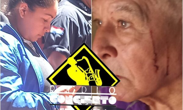 Mujer agrede brutalmente a su suegro anciano