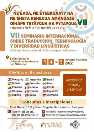 Hoy jueves inicia VII Seminario Internacional de Yvy Marãe’ỹ » San Lorenzo PY