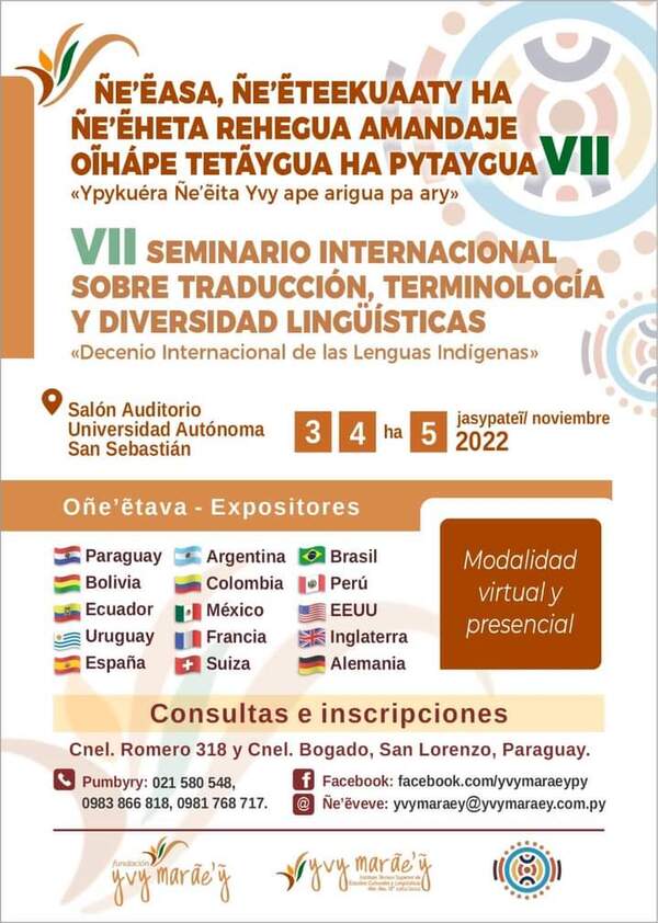 Hoy jueves inicia VII Seminario Internacional de Yvy Marãe’ỹ » San Lorenzo PY