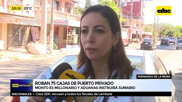 Roban 75 cajas de puerto privado - ABC Noticias - ABC Color