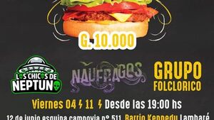 Invitan a una hamburgueseada y concierto solidario en Lambaré