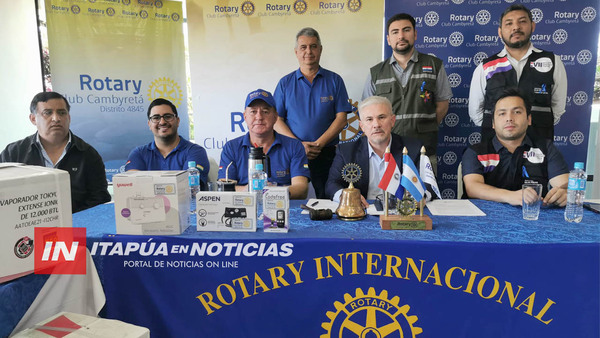 ROTARY CLUB CAMBYRETÁ ENTREGA EQUIPAMIENTOS E INSUMOS PARA SALUD LOCAL.