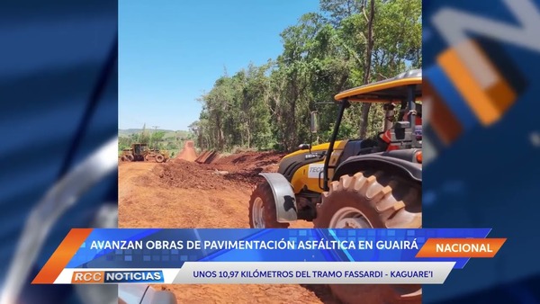Avanzan las obras del tramo Fassardi – Kaguare’i en Guairá