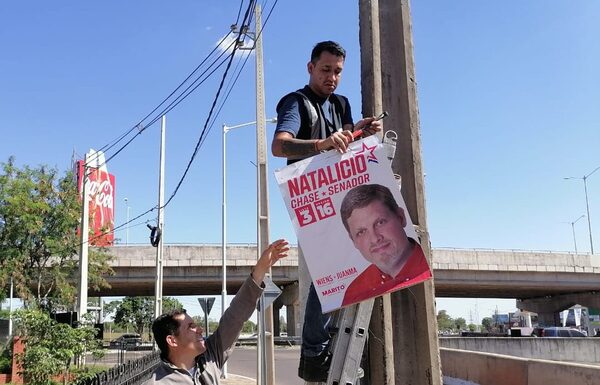 Retiran propaganda electoral a destiempo: "El presidente de ESSAP no perdonó ninguna columna" - Megacadena — Últimas Noticias de Paraguay