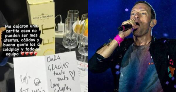 La Nación / Fue convocada de emergencia para ser telonera de Coldplay y Chris Martin le agradeció con una carta