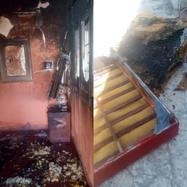 Crónica / Cargador de celular se sobrecalentó, chispeó y casi quemó una casa en Lambaré