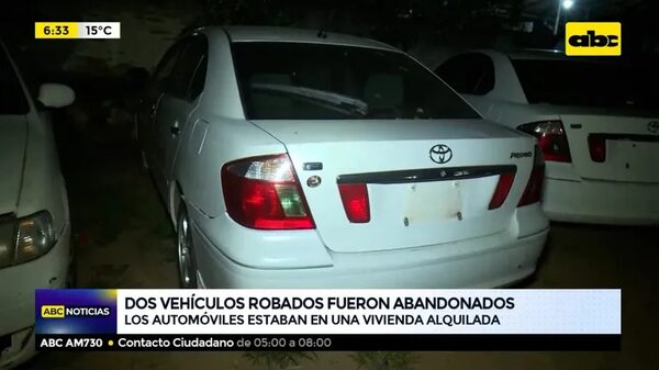 Dos vehículos robados fueron abandonados - ABC Noticias - ABC Color